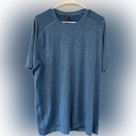 Lululemon Men’s XL Blue Sport Performance Short Sleeve T Shirt Top - Picture 1 of 3